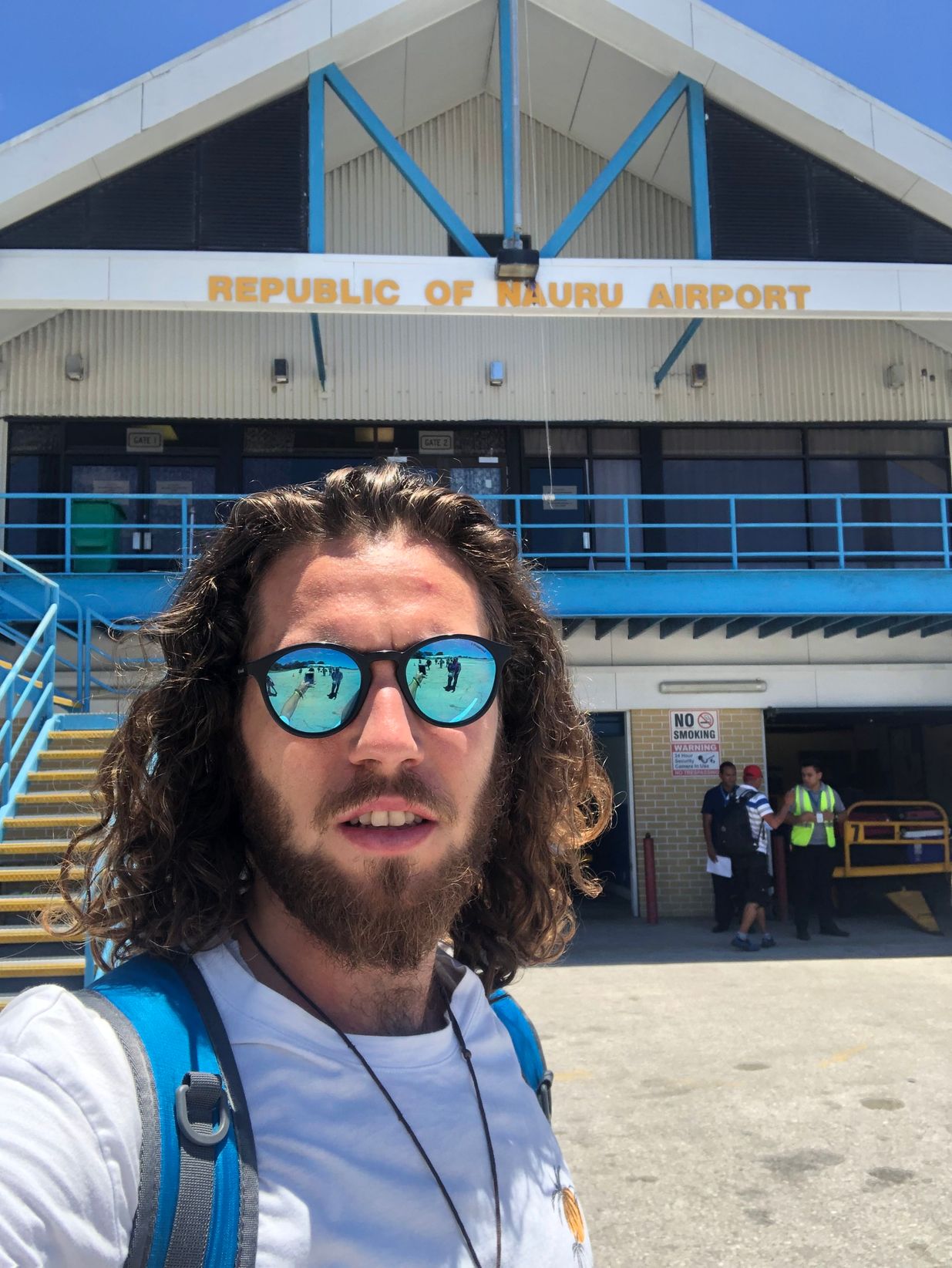me at the airport in Nauru