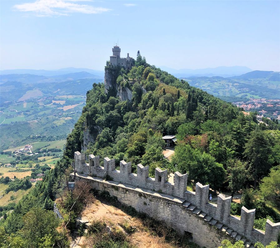 View of Cestello Cesta (Second Tower) from Rocca Guaita.