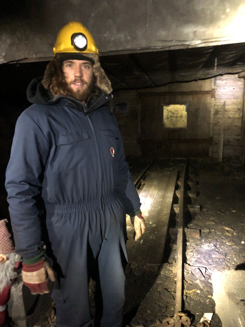 inside a coal mine in Svalbard