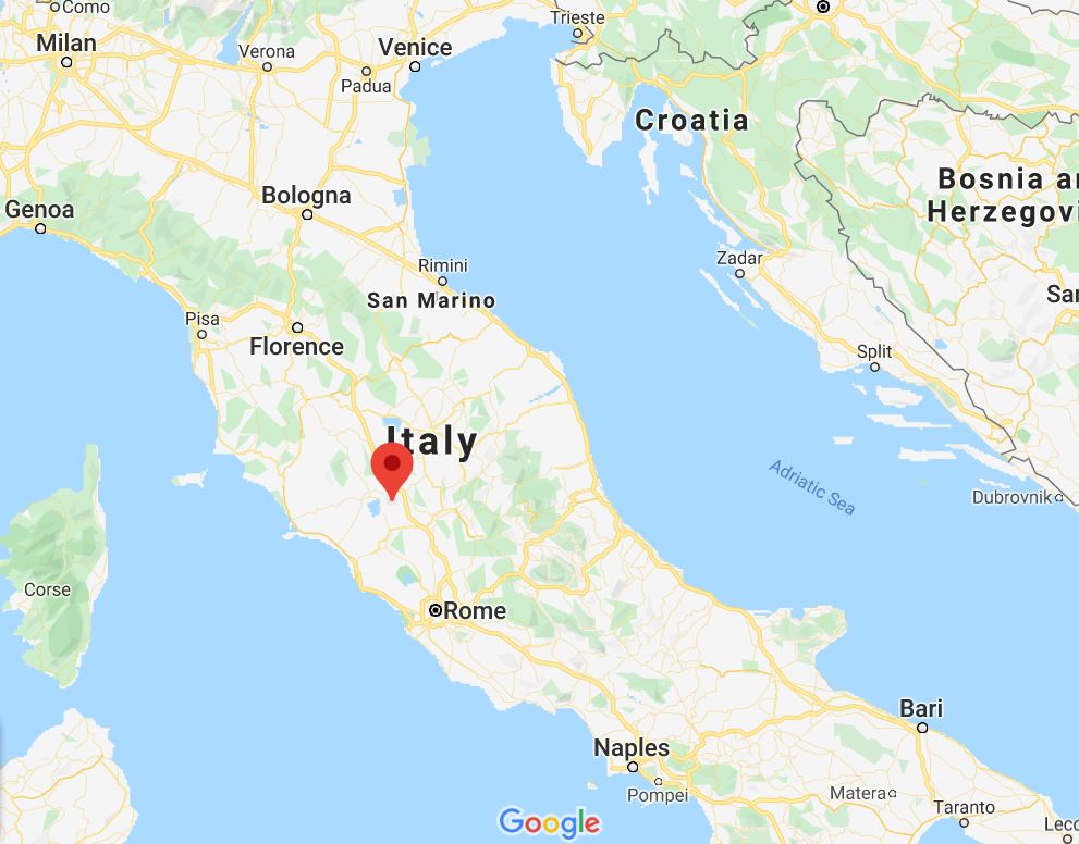 civita di bagnoregio on a map