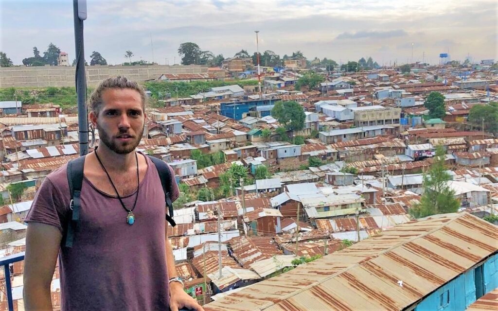 me inside the Kibera Slum in Nairobi
