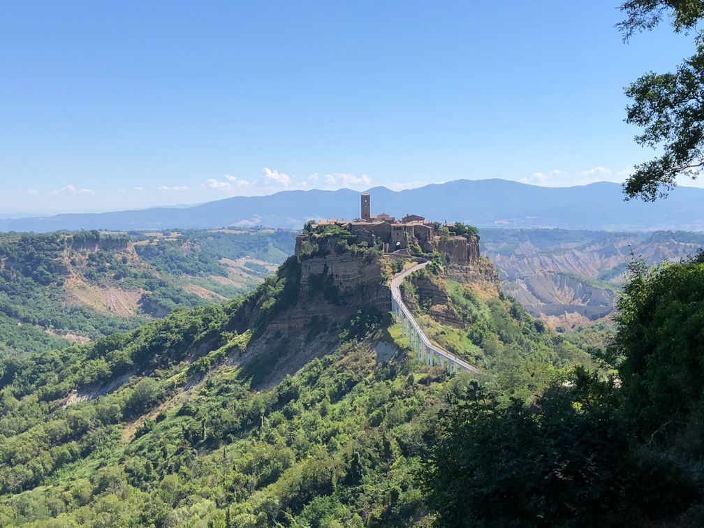 Civita di Bagnoregio above the hill