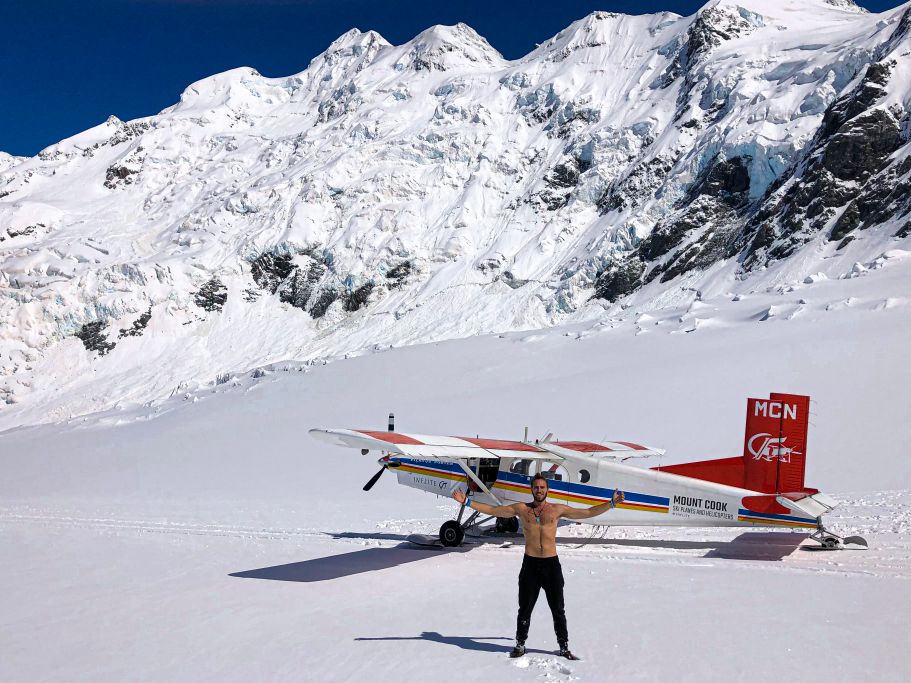 Mt Cook Ski Plane, landing on a glacier